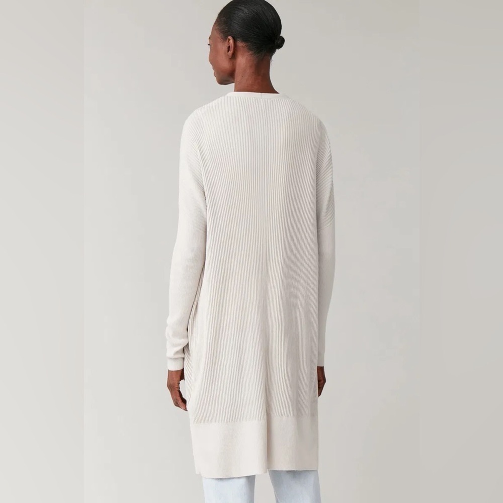 COS Ribbed Cotton-Mix Cardigan - Picture 2 of 12